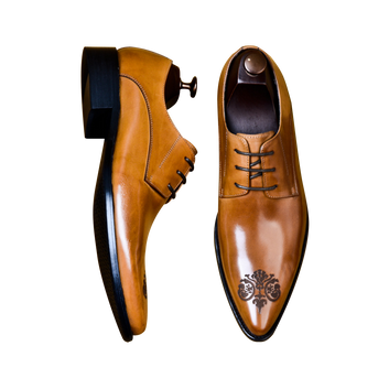 Italian Genuine Leather Formal Dress Man Derby Shoes