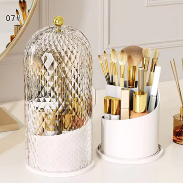360 Rotating Makeup Brush Holder Organizer