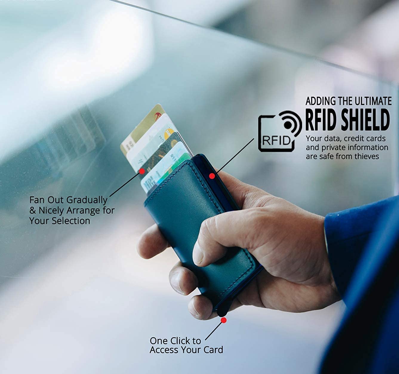 Aluminum Alloy Leather Cards holder