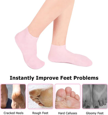Silicone Gel Moisturizing Socks – Cracked Heel Repair & Foot Hydration Therapy